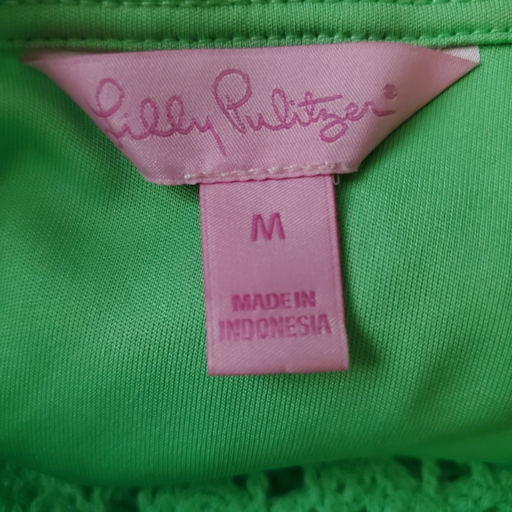 Lilly Pulitzer Jaimie Knit Lace Shift Dress Green - Picture 5 of 7